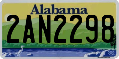 AL license plate 2AN2298