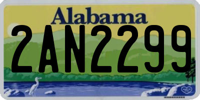 AL license plate 2AN2299