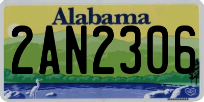 AL license plate 2AN2306