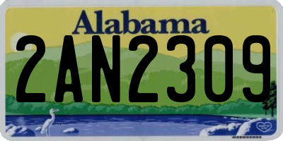 AL license plate 2AN2309
