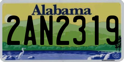 AL license plate 2AN2319