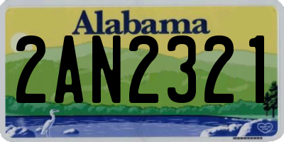 AL license plate 2AN2321