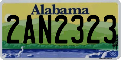 AL license plate 2AN2323