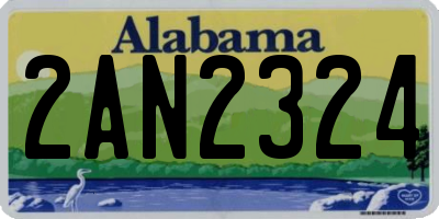 AL license plate 2AN2324