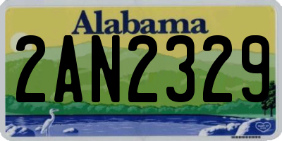 AL license plate 2AN2329