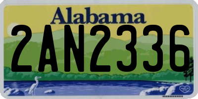 AL license plate 2AN2336