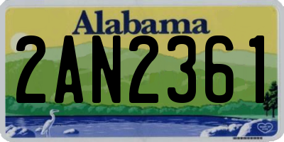 AL license plate 2AN2361