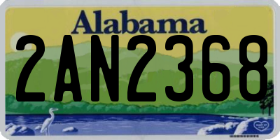 AL license plate 2AN2368