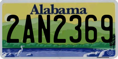 AL license plate 2AN2369
