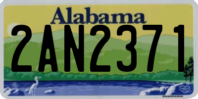 AL license plate 2AN2371