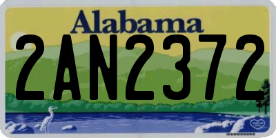 AL license plate 2AN2372