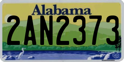 AL license plate 2AN2373