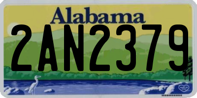AL license plate 2AN2379