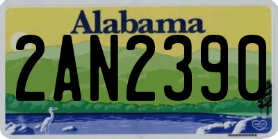 AL license plate 2AN2390
