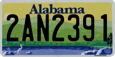 AL license plate 2AN2391