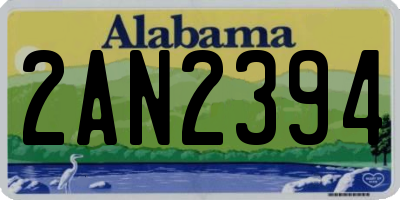AL license plate 2AN2394
