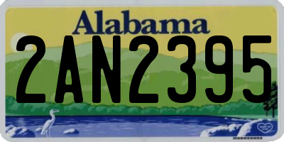 AL license plate 2AN2395