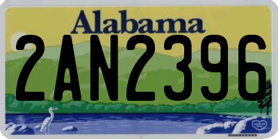 AL license plate 2AN2396