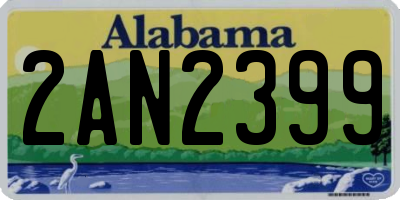 AL license plate 2AN2399