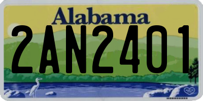 AL license plate 2AN2401