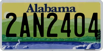 AL license plate 2AN2404