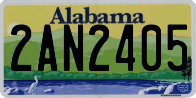 AL license plate 2AN2405