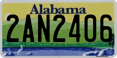 AL license plate 2AN2406