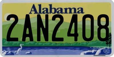 AL license plate 2AN2408