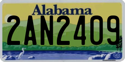 AL license plate 2AN2409