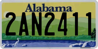 AL license plate 2AN2411