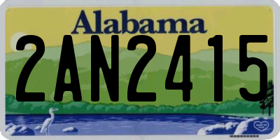 AL license plate 2AN2415