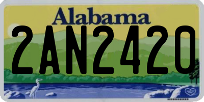 AL license plate 2AN2420