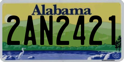 AL license plate 2AN2421