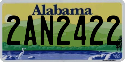 AL license plate 2AN2422