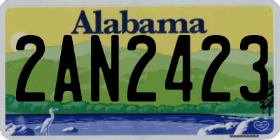 AL license plate 2AN2423