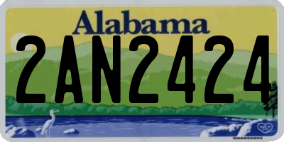 AL license plate 2AN2424