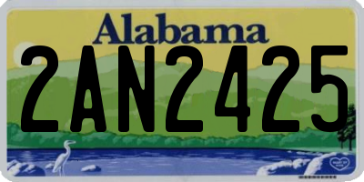 AL license plate 2AN2425