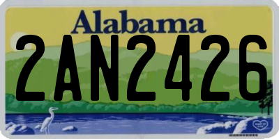 AL license plate 2AN2426