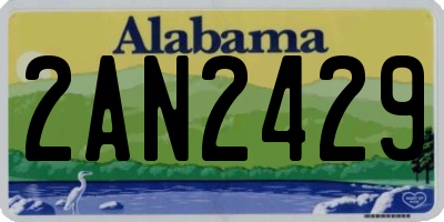 AL license plate 2AN2429