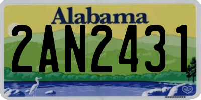 AL license plate 2AN2431