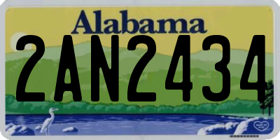AL license plate 2AN2434