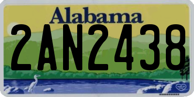 AL license plate 2AN2438