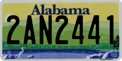 AL license plate 2AN2441