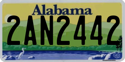 AL license plate 2AN2442