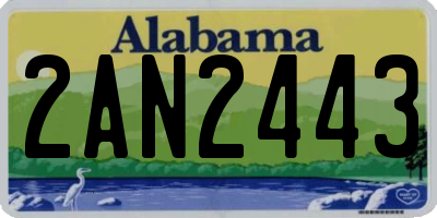 AL license plate 2AN2443