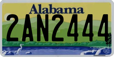 AL license plate 2AN2444