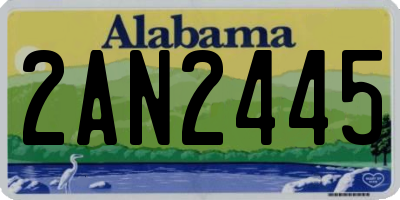 AL license plate 2AN2445