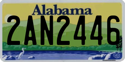 AL license plate 2AN2446