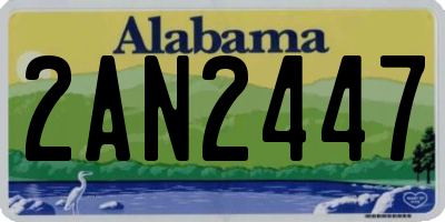 AL license plate 2AN2447