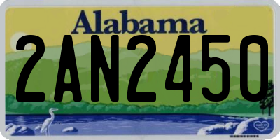 AL license plate 2AN2450